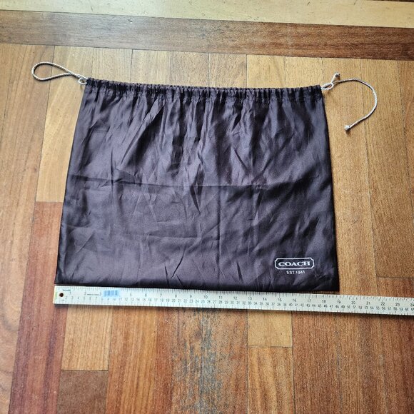 COACH Brown Silk Drawstring Dust Bag - Picture 12 of 16